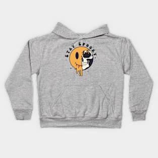 Stay Spooky Smiley Skull Kids Hoodie